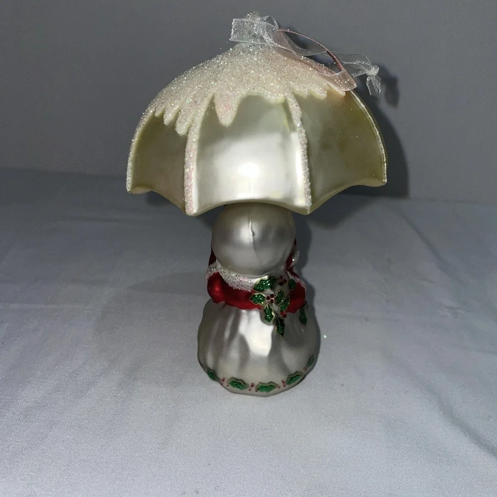 Scottish Christmas Visions of Sugarplums Santa Mrs Claus Glass Ornament 2003‎